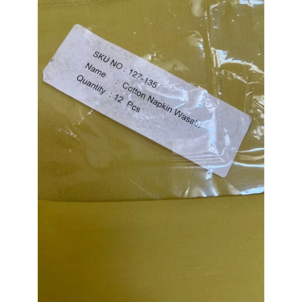 Crate &Barrel Wasabi Cotton Napkins